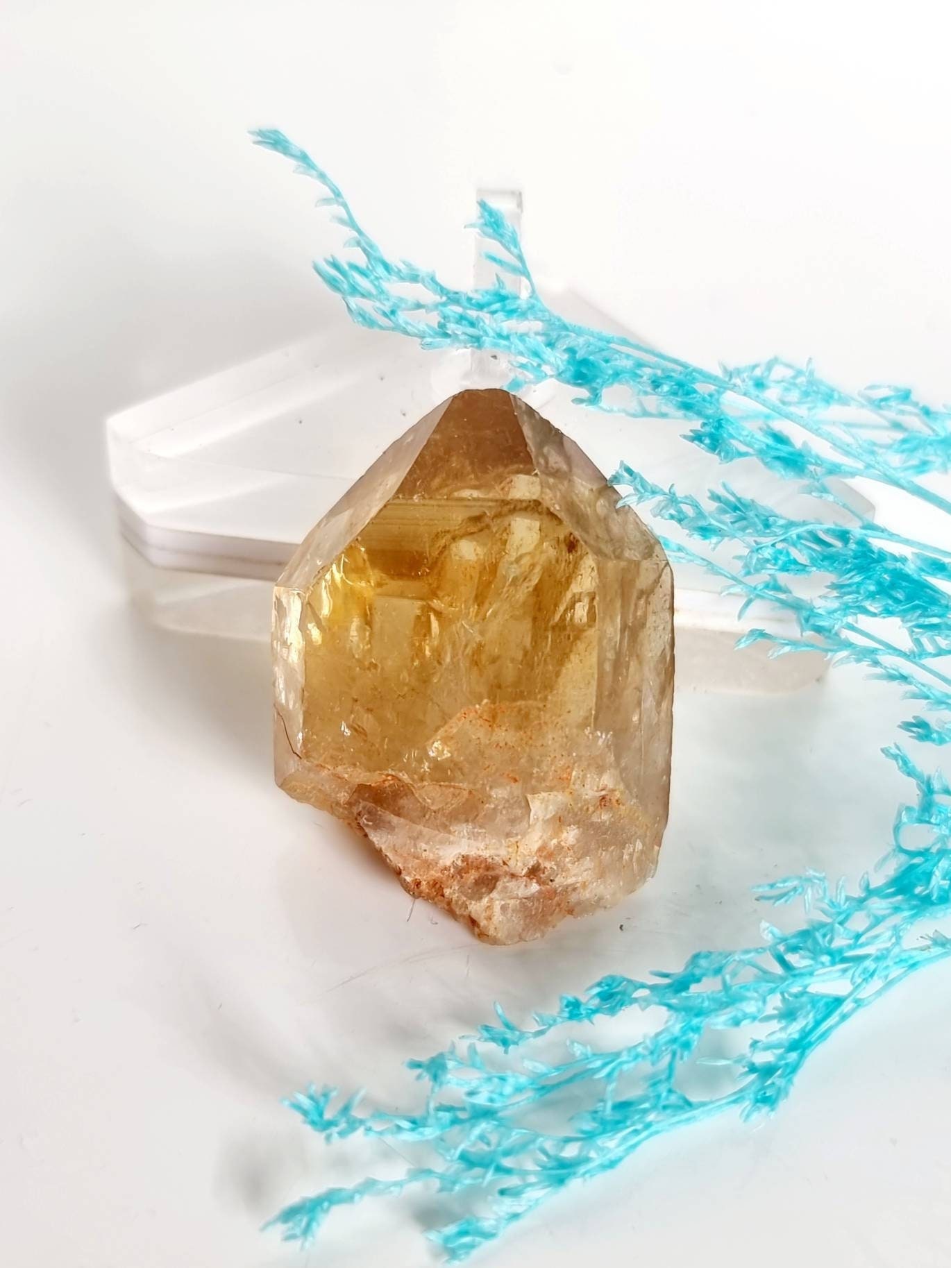 Pointe Brute de Citrine Naturelle Du Congo , Cristal, Lithothérapie, Kundalini Crystal