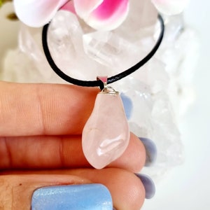 Rose Quartz - Rose Quartz Pendant + Free Necklace, jewelry, gift, lithotherapy