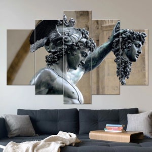 EASCHEER Greek Mythology Statue Figurine,Head of Medusa 4.13 Greek Gods  Classic Sculpture for Living Room Home Shelf Décor