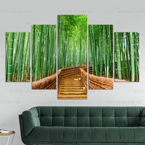 Arbres De Bambou 2 Panneau Split Canvas Print Diptyque Etsy France