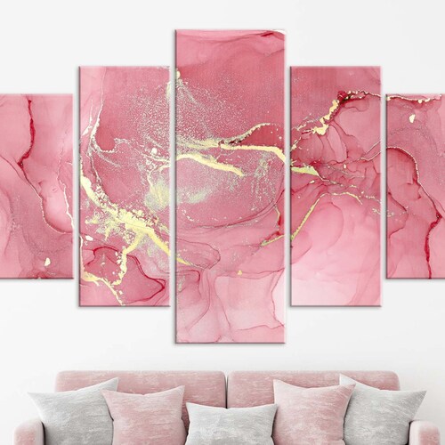 Pink Abstract Art Abstract Wall Art Abstract Canvas Print Etsy