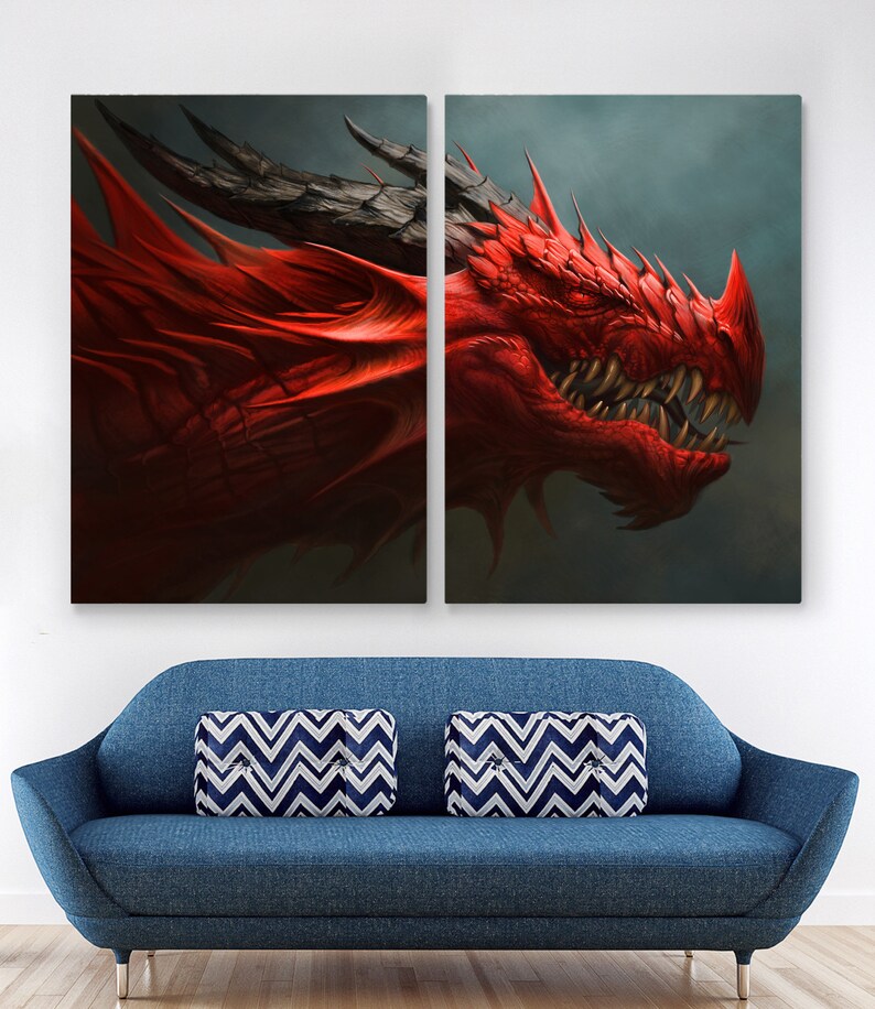 Dragon Wall Art Dragon Gifts Dragon Art Dragon Wall Decor Etsy