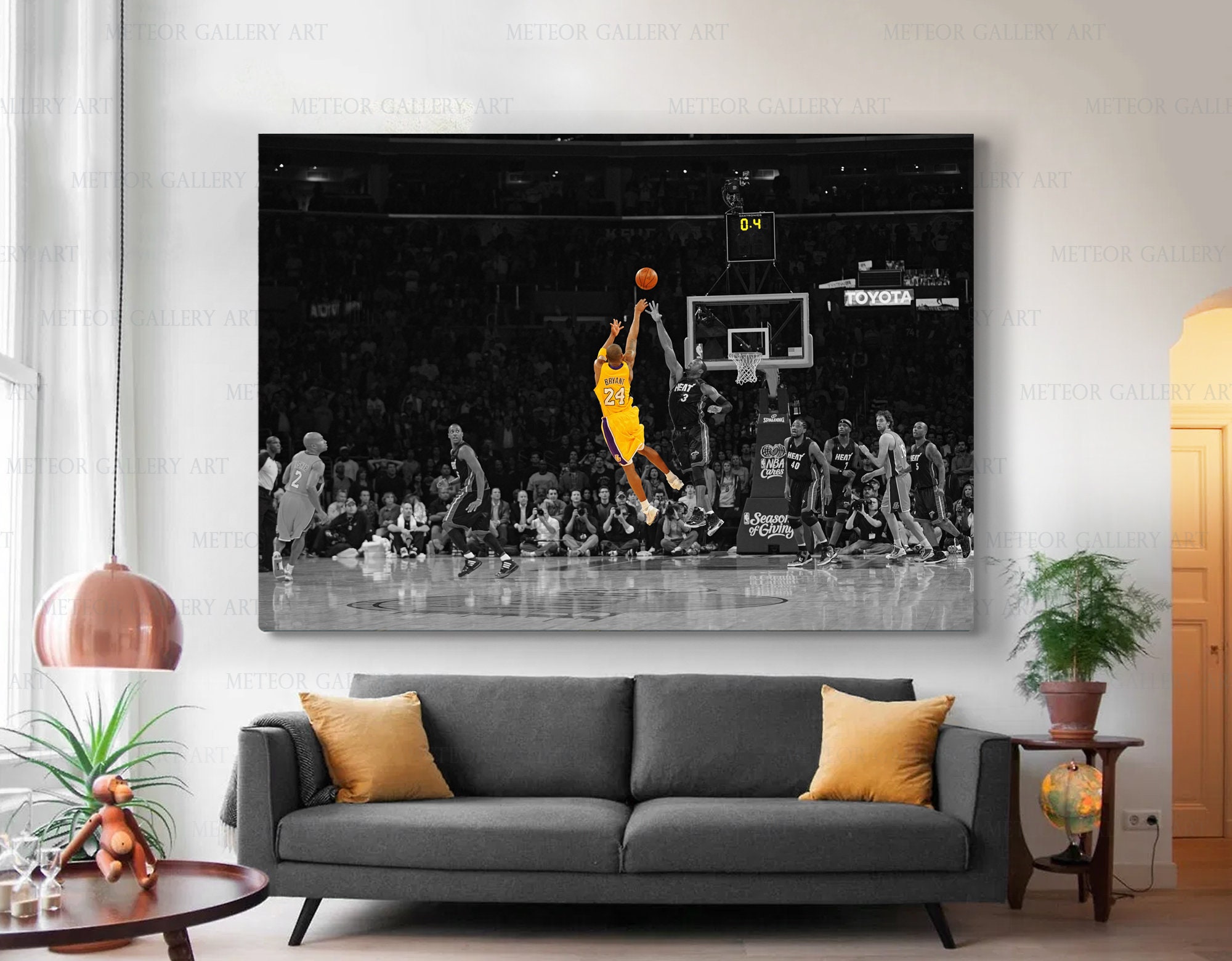  5 Piece Canvas Wall Art Sports Los Angeles Lakers