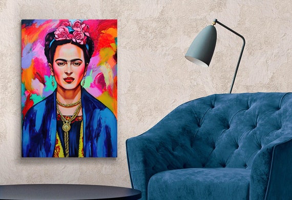 Frida Kahlo Canvas Art, Abstract Colorful Frida Wall Art, Mexican Woman  Art, Minimalist Boho Wall Art, Living Room Decor, Frida Art Print - Etsy  Sweden