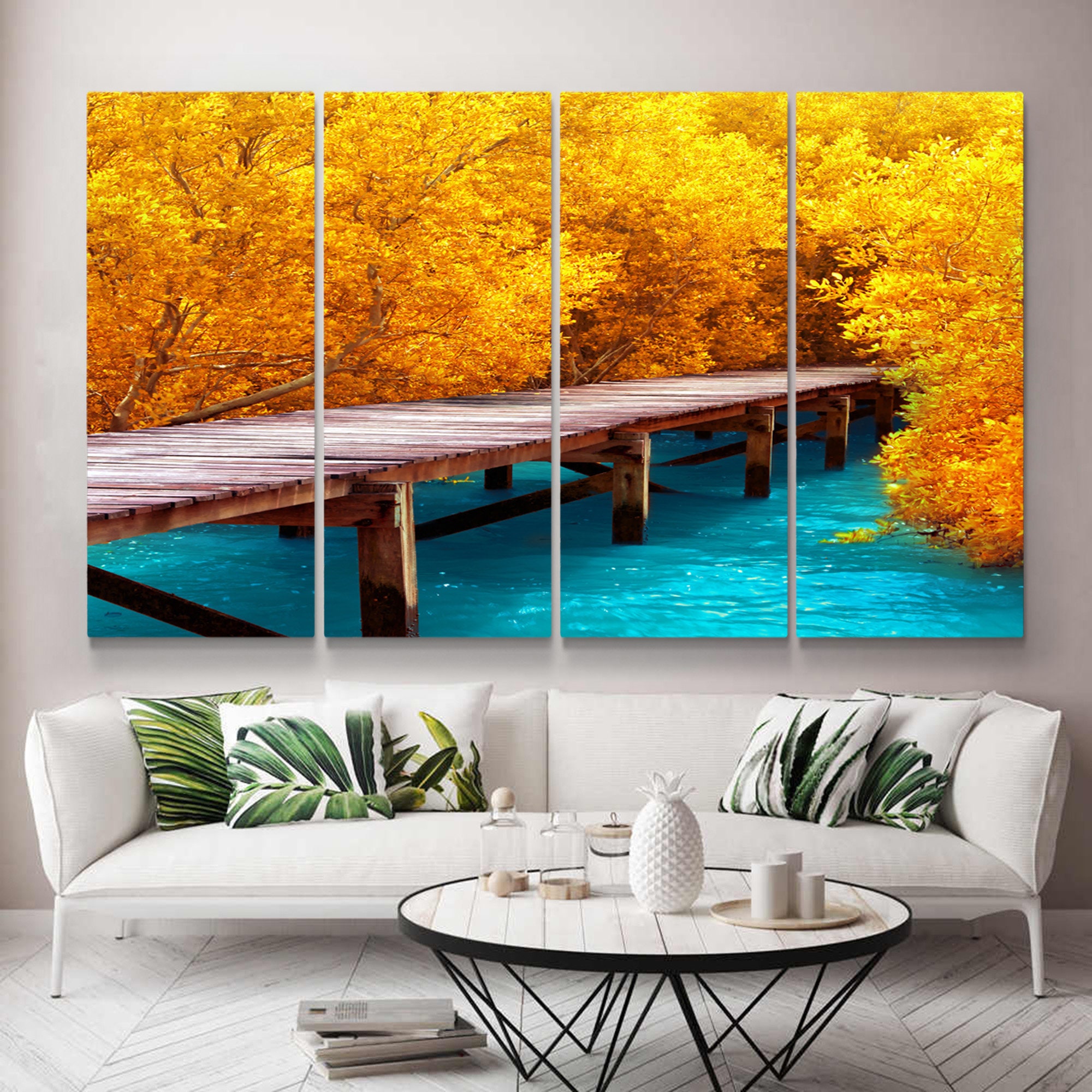 Landscape Wall art Garden Canvas print nature art Living | Etsy