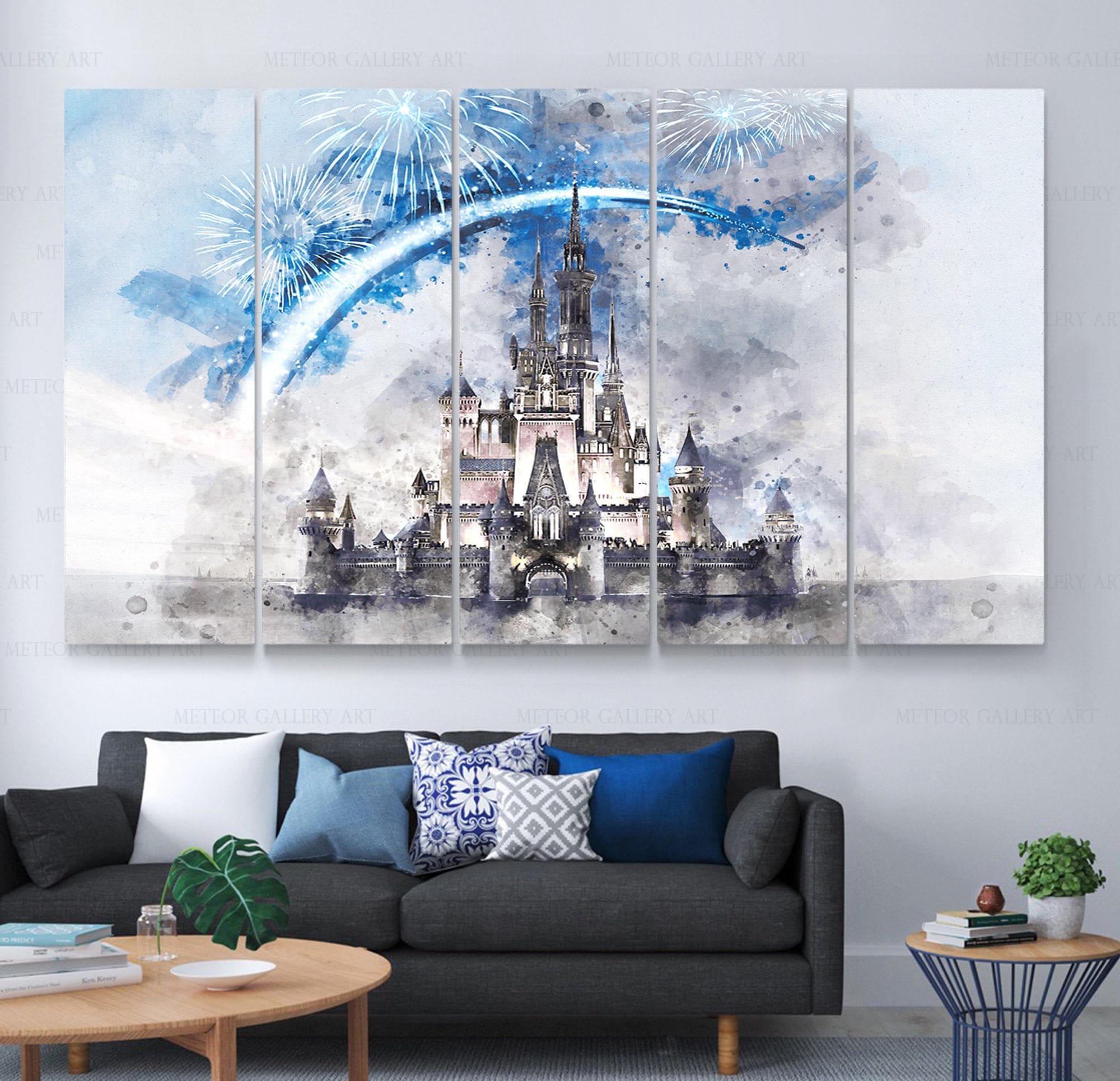 Disney Wall Art Cinderella Castle Disney Canvas Prints - Etsy