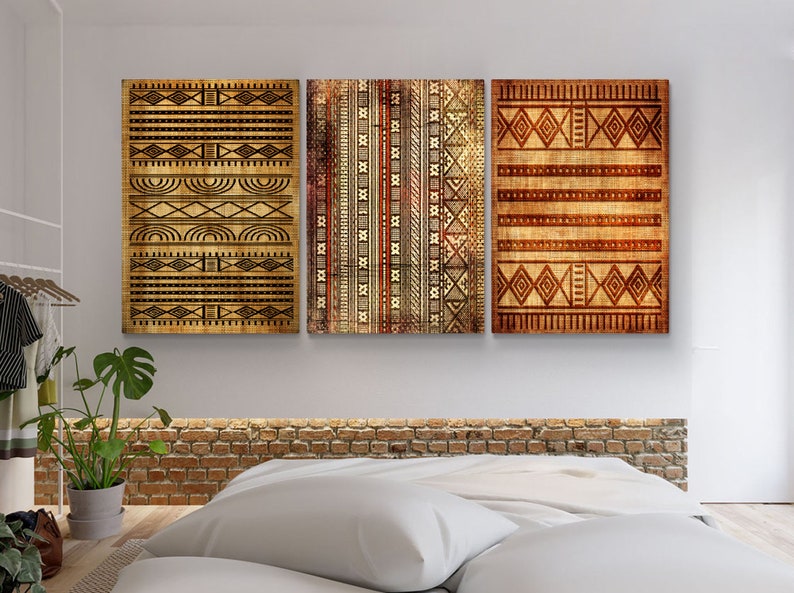 Pattern Wall Art Pattern Canvas Art Prints Ethnic Large Etsy