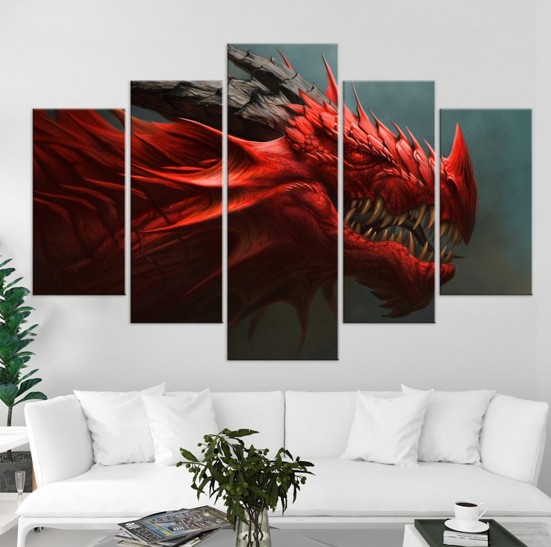 Dragon Wall Art Dragon Gifts Dragon Art Dragon Wall Decor Etsy