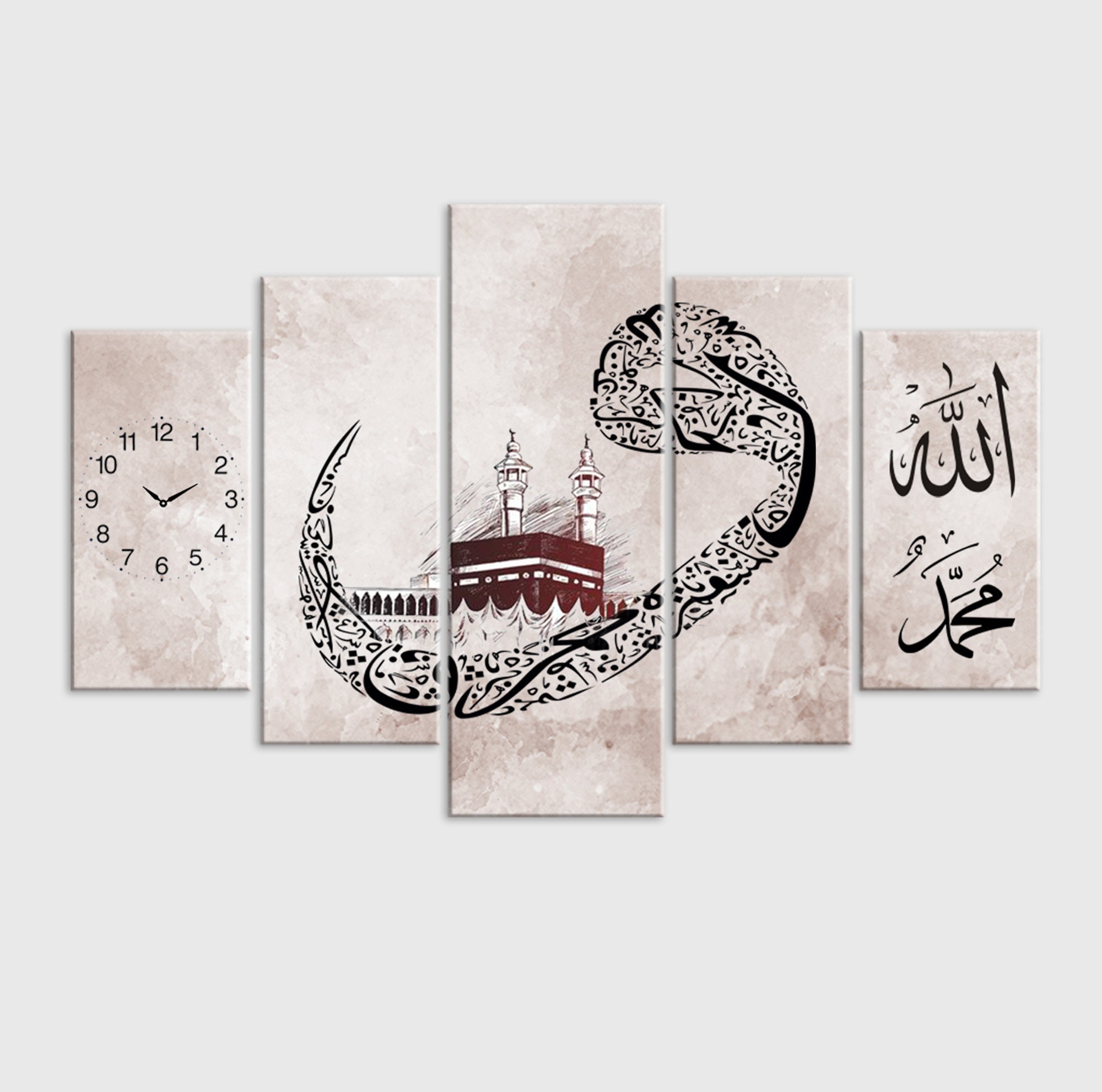 Islamic Wall Art On Canvas Holy Kaaba In Mecca Muslim Gifts Digital Print Modern Home Decor Framed Saudi Arabia Arabic Calligraphy