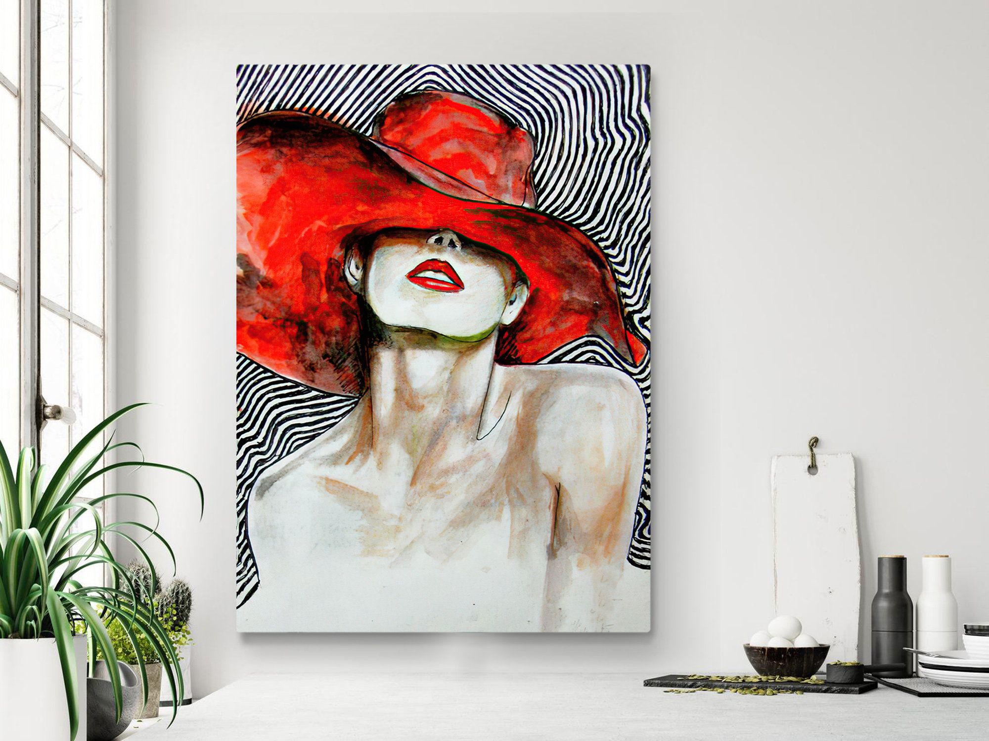 Woman Wall Art Woman Portrait Art Ladies Art the Woman With Etsy