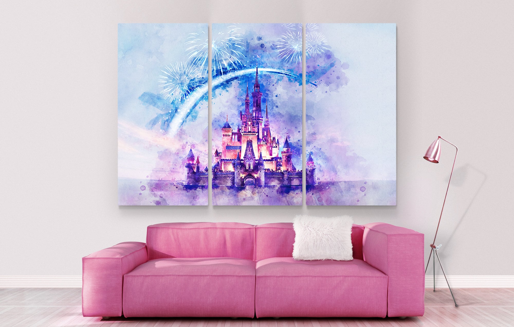Disney Wall Art Cinderella Castle Disney Prints Art Living Etsy UK