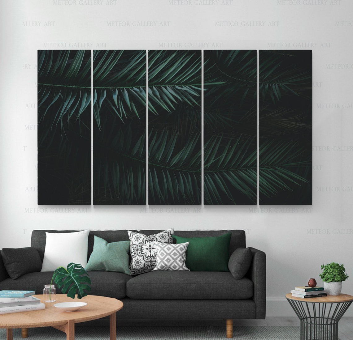 Leaves wall art Tropical Leaves Print Green leaf art palm Etsy