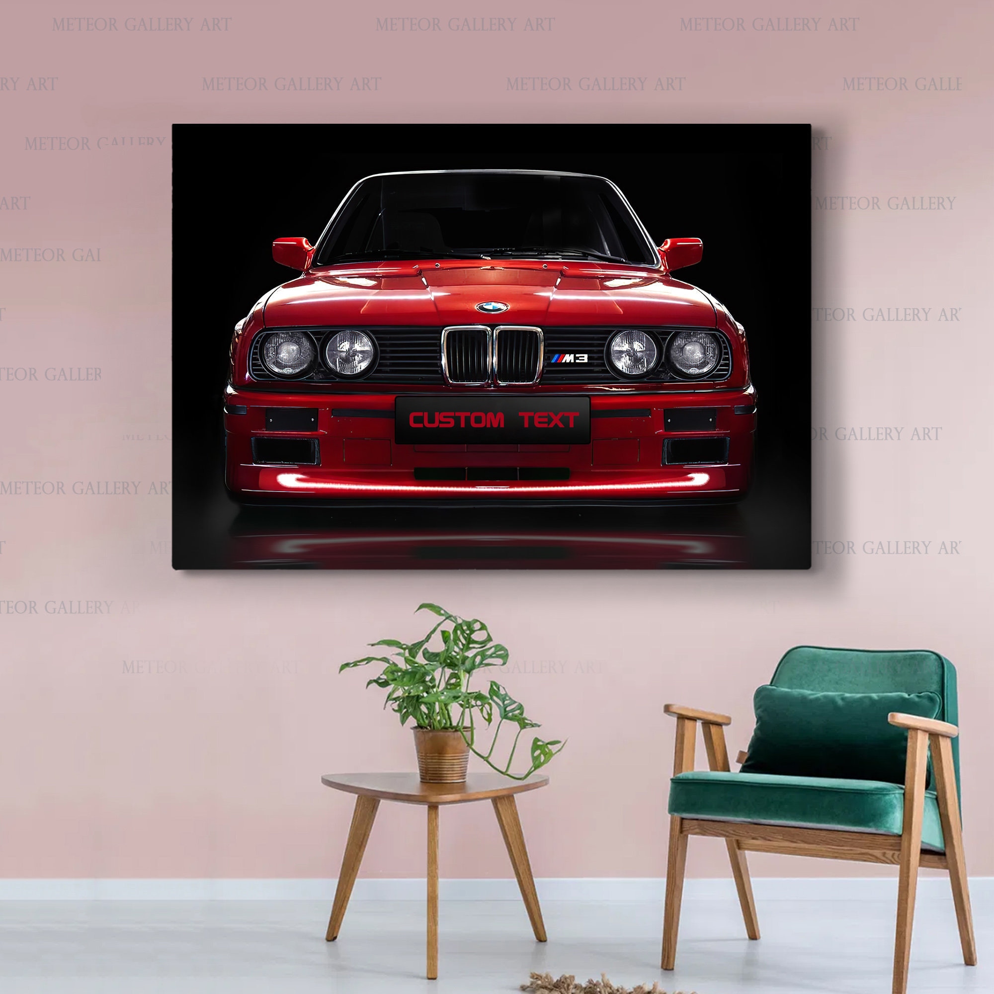 BMW - E30 M Power | Plaques vintage en métal à accrocher au mur