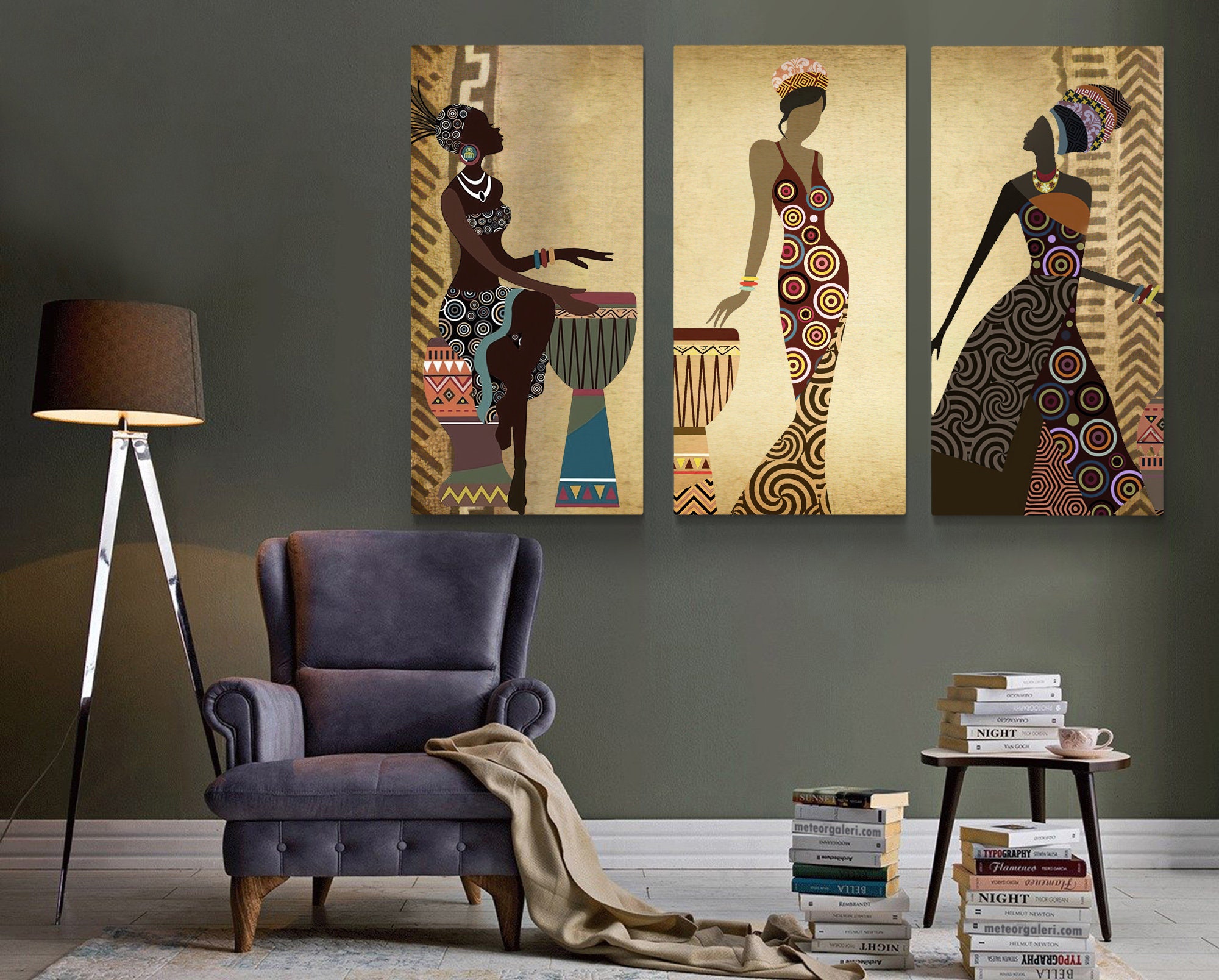 African Painting Canvas art African Wall art african print | Etsy