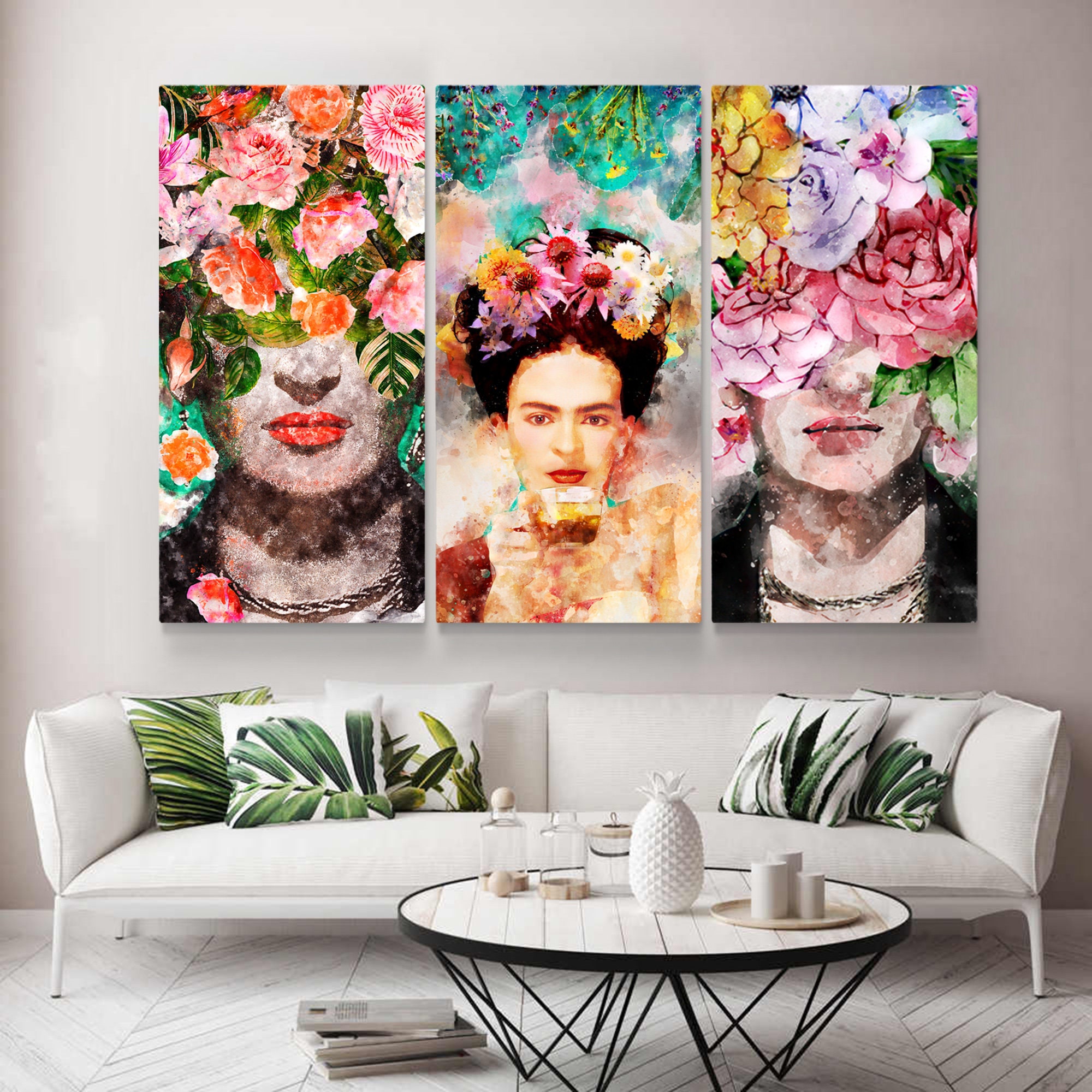 Frida Kahlo Canvas Print, Boho Wall Art, Frida Wall Art, Mexican Woman  Frida for Gift, Aesthetic Minimalist Wall Art, Living Room Decor - Etsy  Denmark