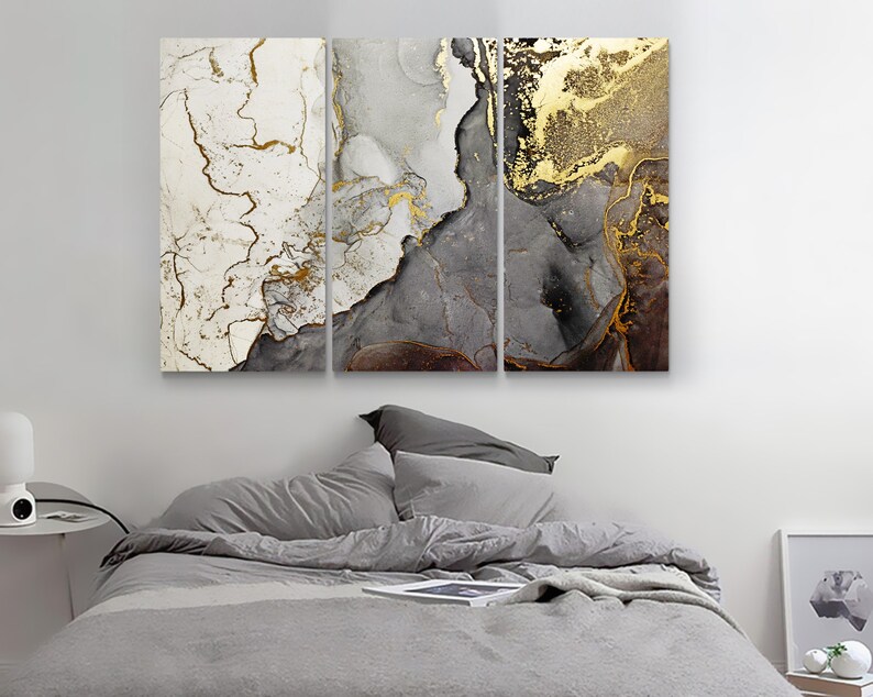 Marble canvas print Marble wall art Contemporary Etsy