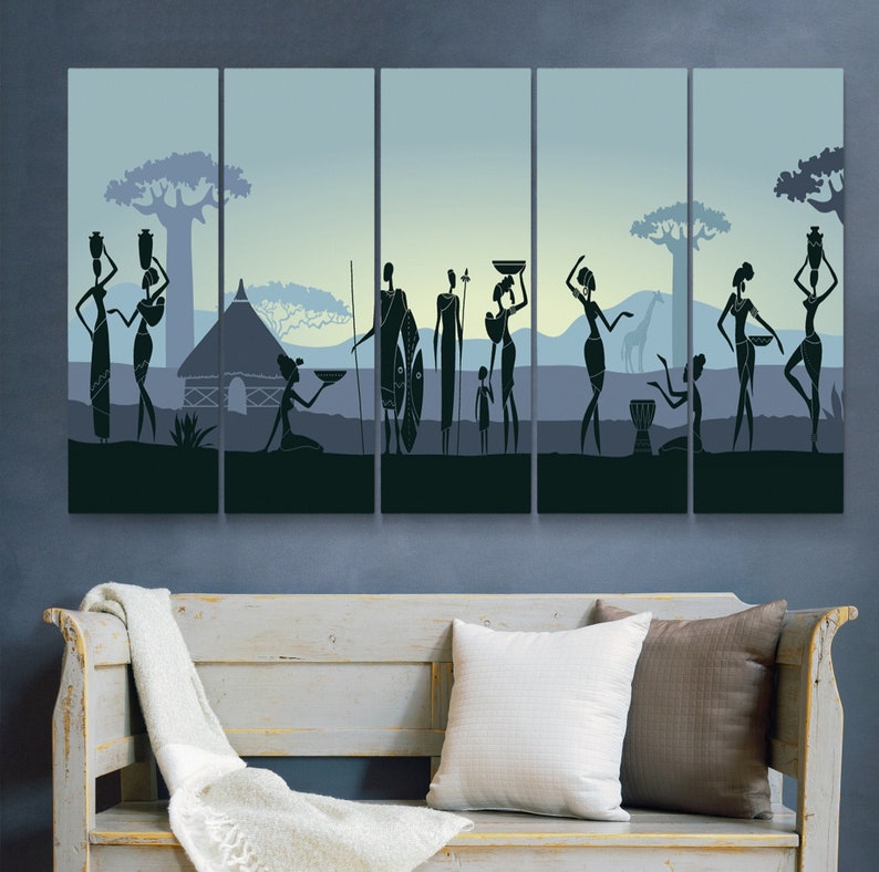 African Canvas Art African Wall Art African Art Decor Etsy