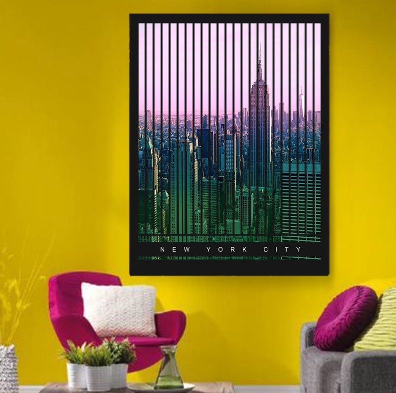 New York City Wall Art Canvas Print New York Travel Manhattan Etsy