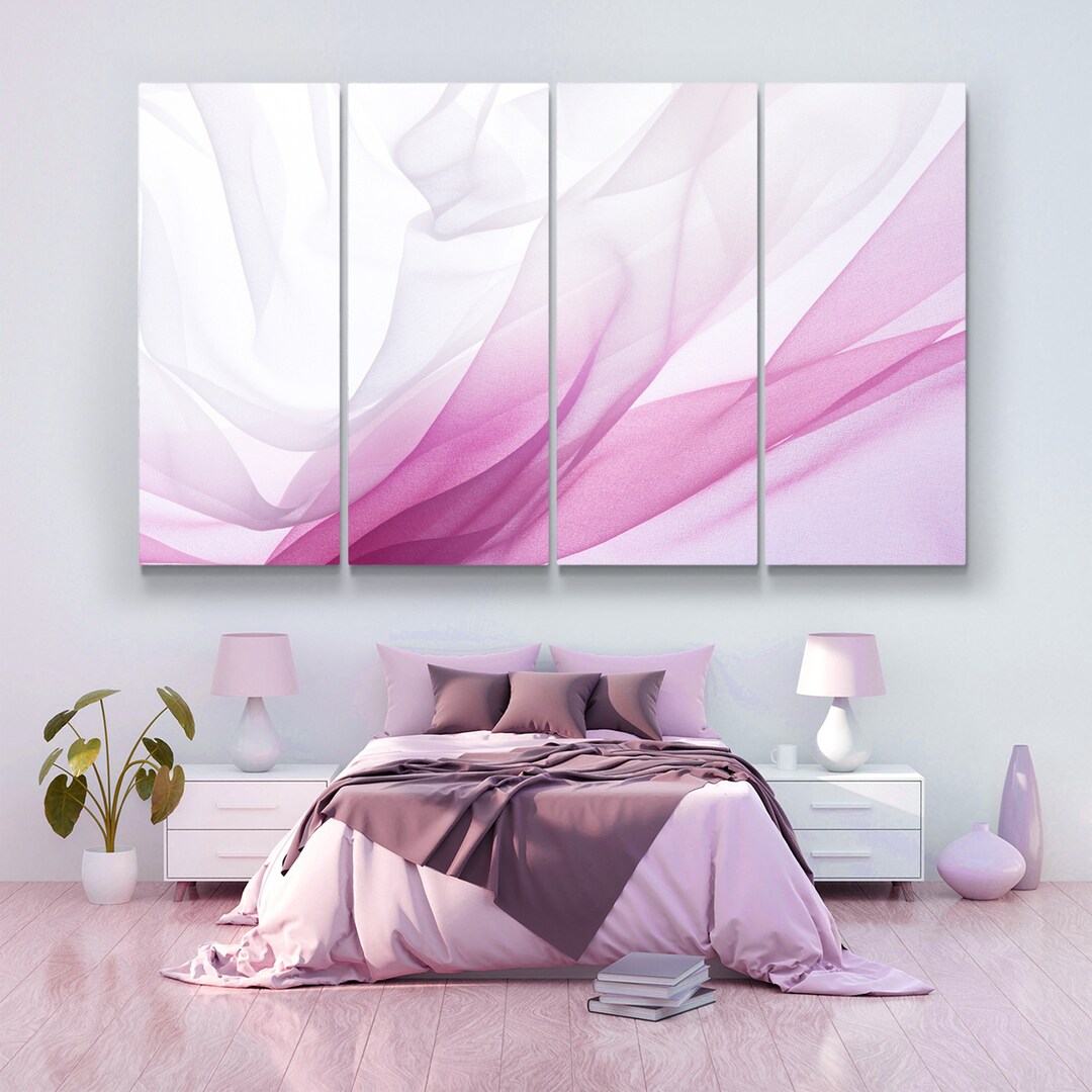 Pink Abstract Wall Art Pink Abstract Art Canvas Print Living Etsy