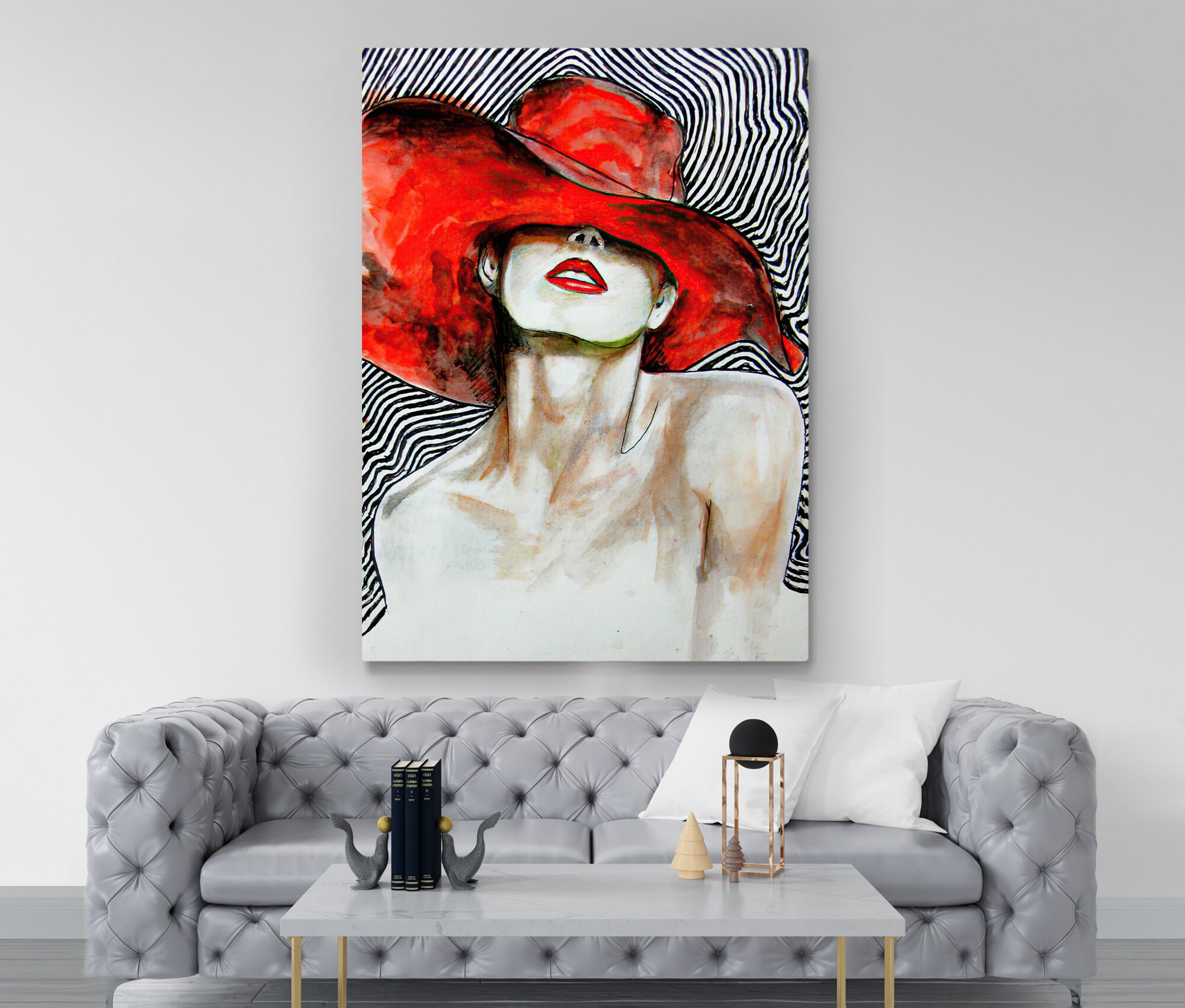 Woman wall art Woman Portrait Art Ladies art The woman with Etsy