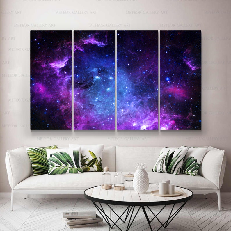 Galaxy Wall Art Impressive Space Printed Canvas the Infinite Etsy