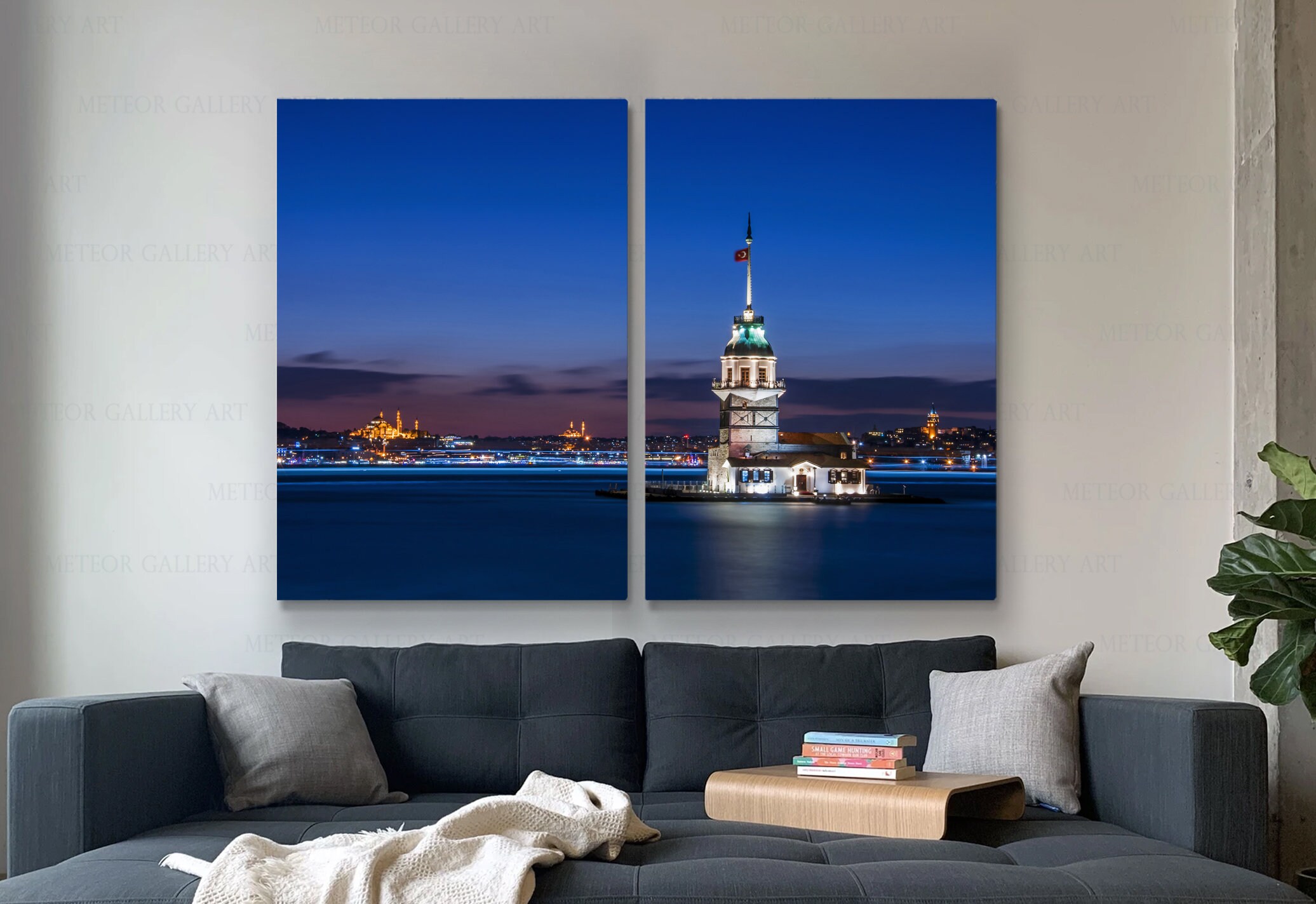 Istanbul Wall art Canvas Print Istanbul Art The Maiden's Etsy