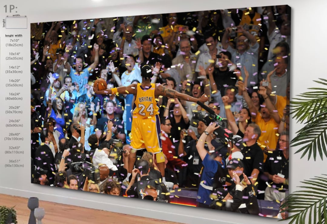Kobe Bryant Canvas Wall Art, Kobe Bryant Print, NBA Best Player Print