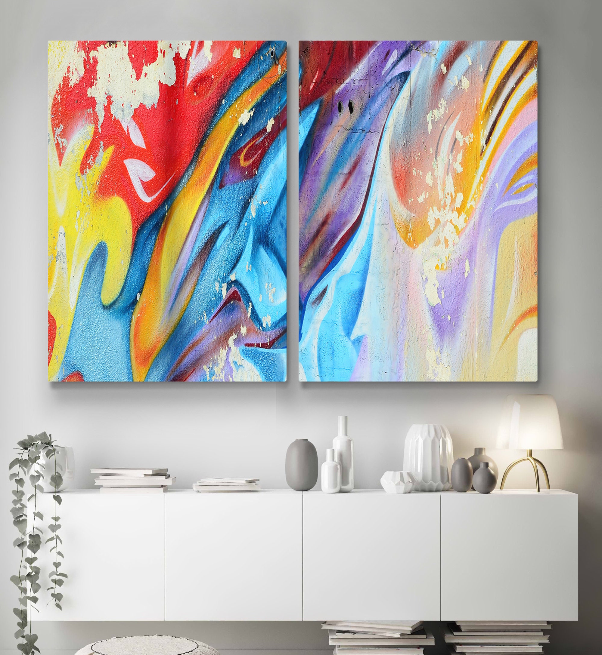 Abstract wall art Colorful Print Abstract painting abstract | Etsy