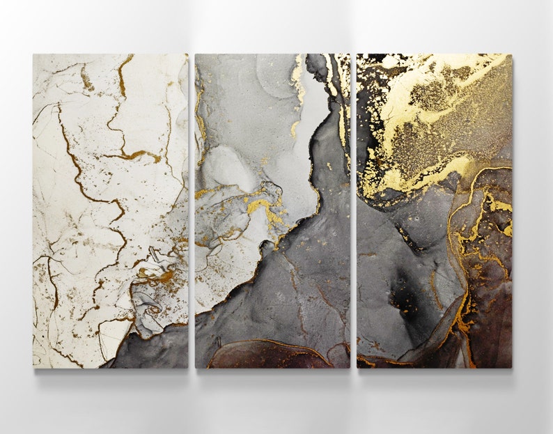 Marble canvas print Marble wall art Contemporary Etsy