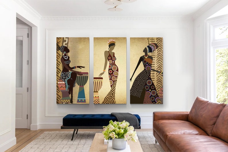 African Painting Canvas Art African Wall Art African Print Etsy