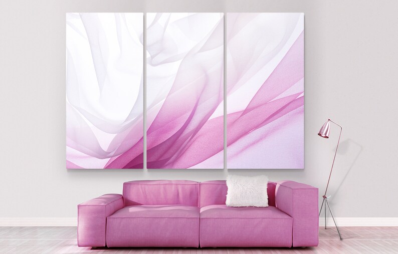 Pink Abstract Wall Art Pink Abstract Art Canvas Print Living Etsy