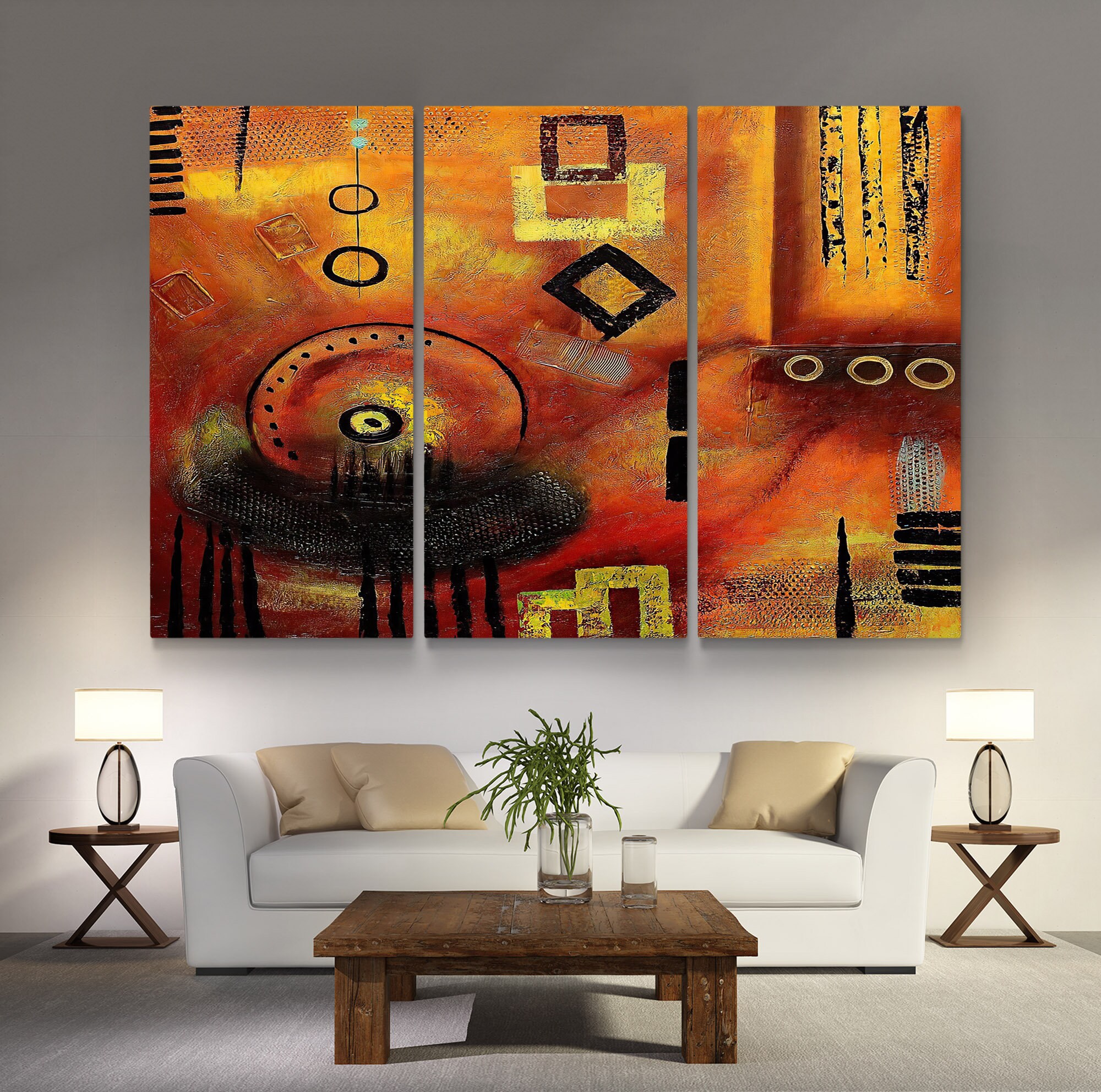 Abstract wall art Abstract African Print African Ethnic Etsy
