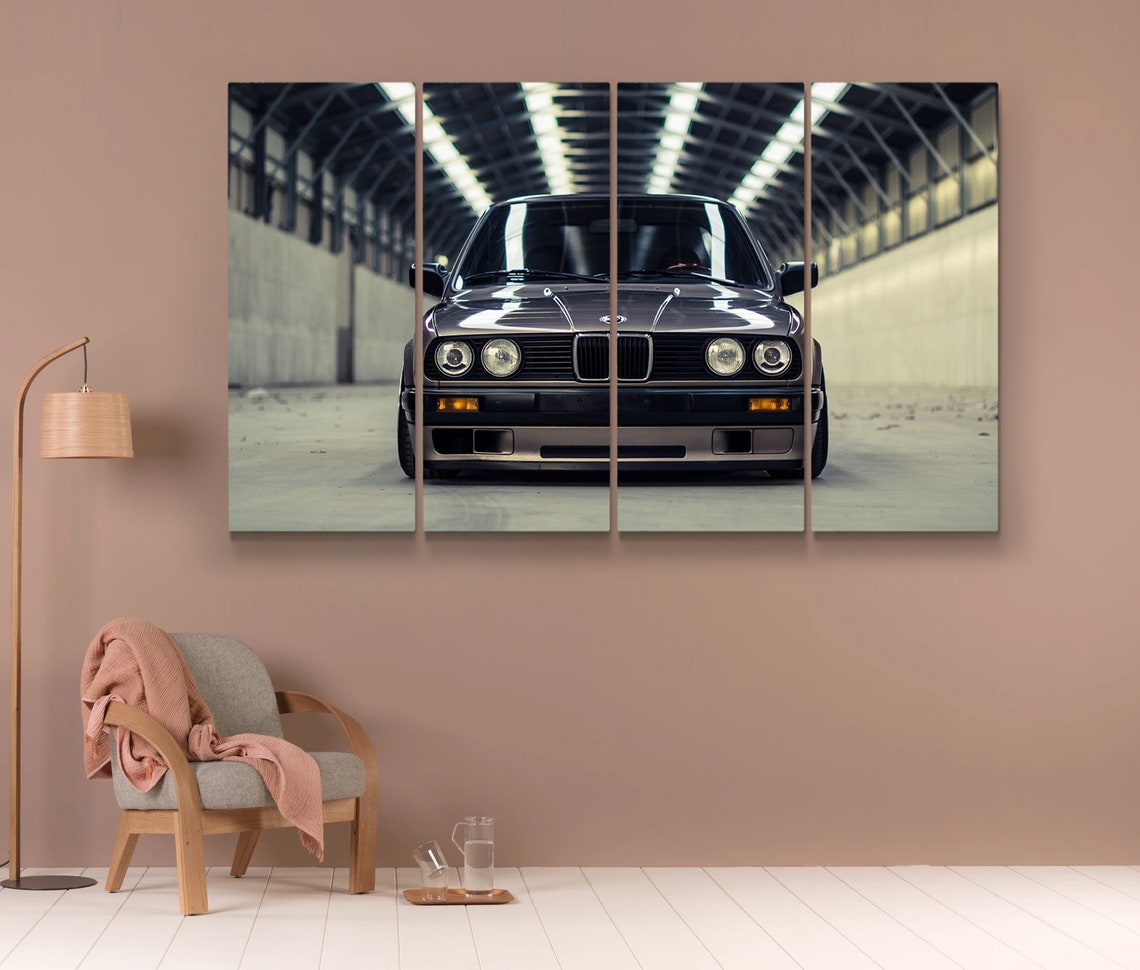 Car Wall Art BMW Canvas Art 5 Panels BMW Wall Art Black BMW Etsy