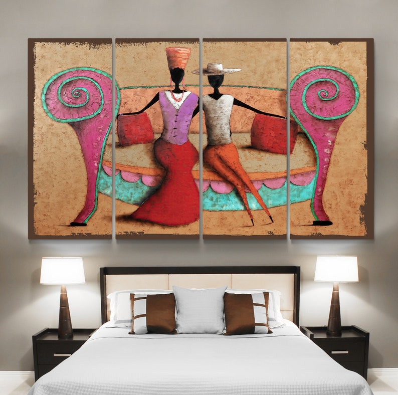 African Wall Art African American Art Living Room Decor Etsy