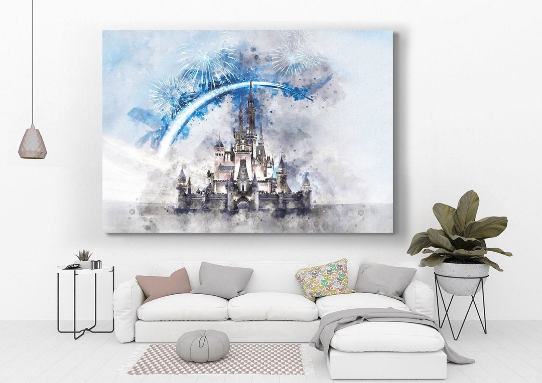 Disney Wall Art Cinderella Castle Disney Canvas Prints - Etsy