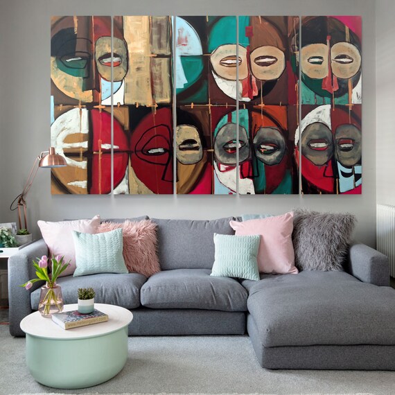 Abstract African Wall Art Canvas Print Colorful Uk - African Home Decor Uk Abstract African Wall Art Canvas Print Colorful Uk - African Home Decor Uk