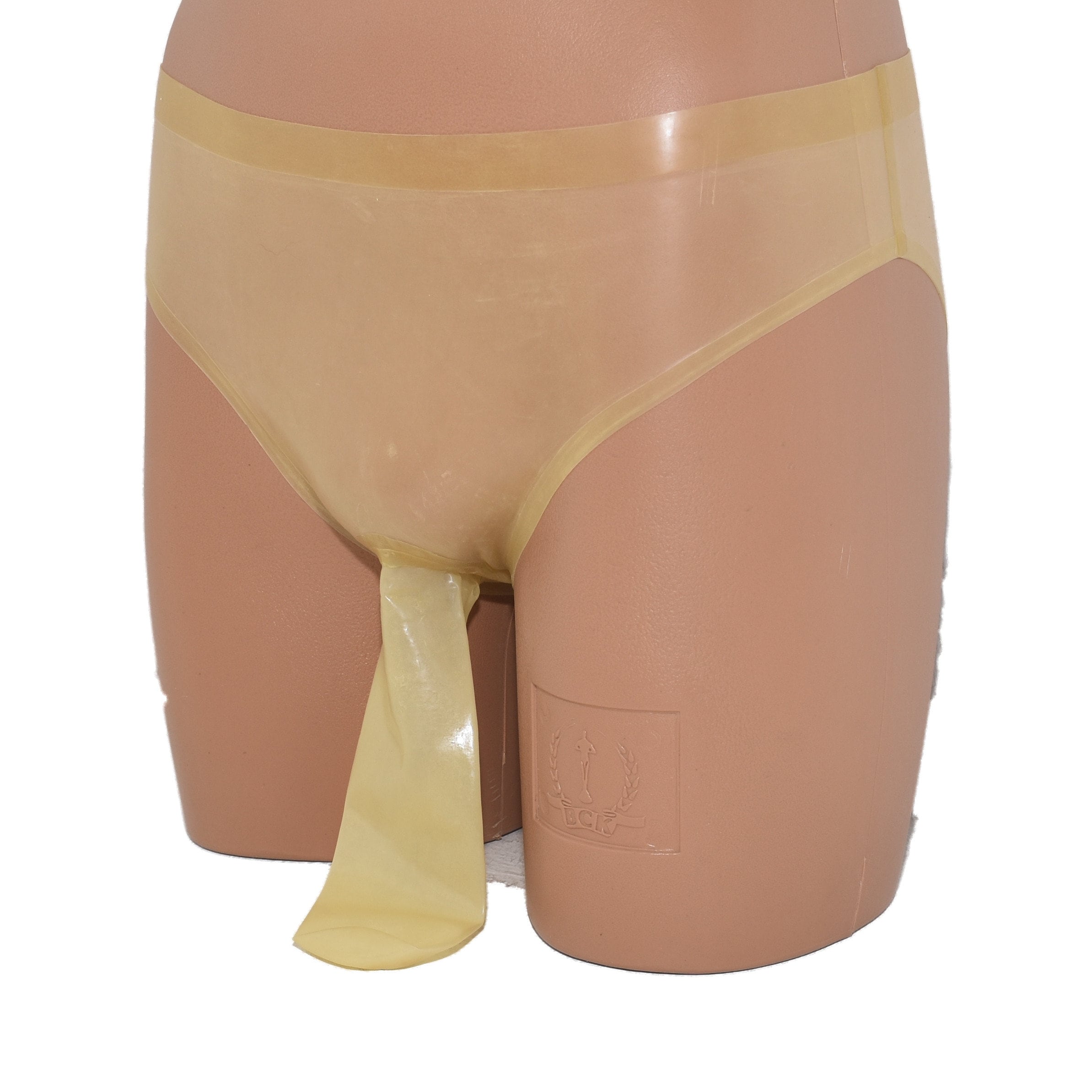 Latex Briefs With Corrugated Condom Hand Made and Top Quality Size S 0.4 Mm  4404 
