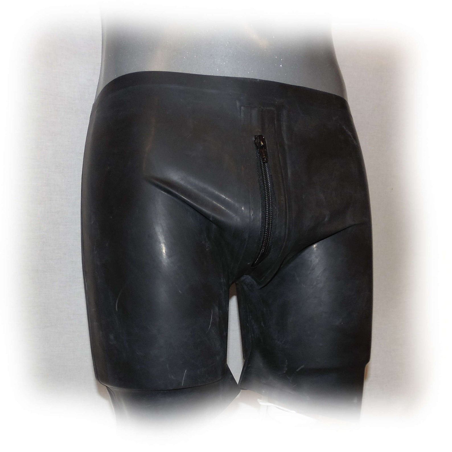 Latex Boxer Short With Zipper and Condom 0.4 Extra Strong Size - Etsy