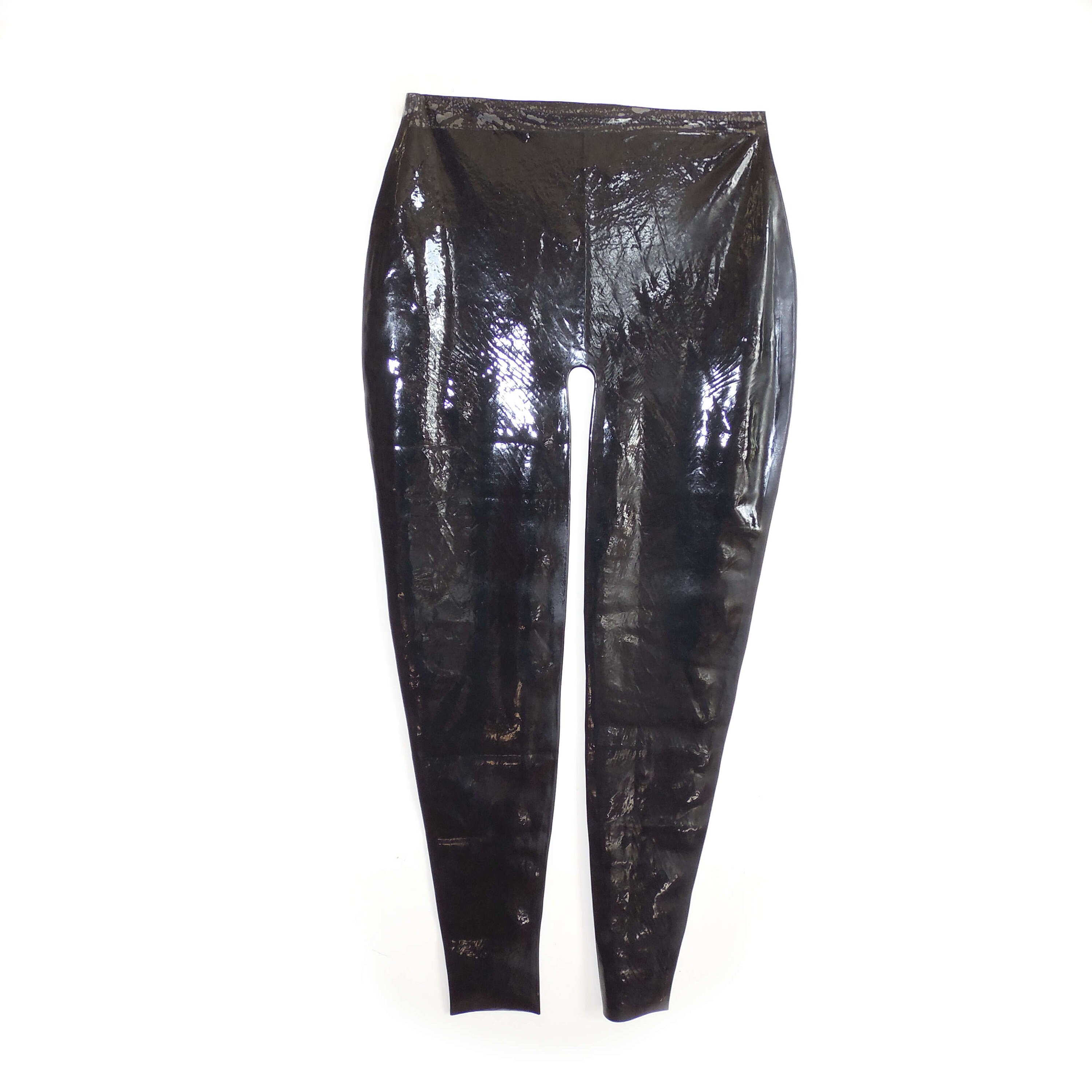 Latex Pants Trousers Trousers Seamless No Zipper Black Color L Etsy