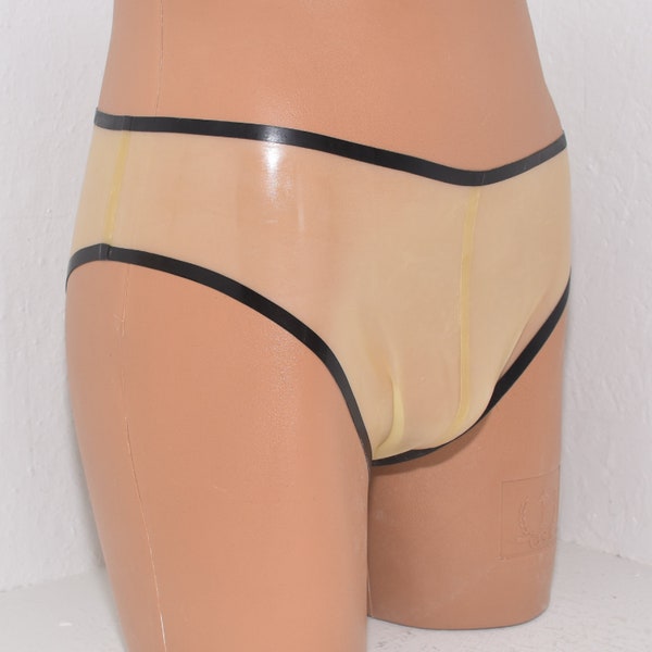 Slip Latex Transparent - Bord Noir Extra Chaud - 0,3 mm Taille XS (1485)