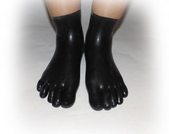 Unisex Metallic Latex Rubber Club Short Ankle Socks For Women & Men Toe Socks 