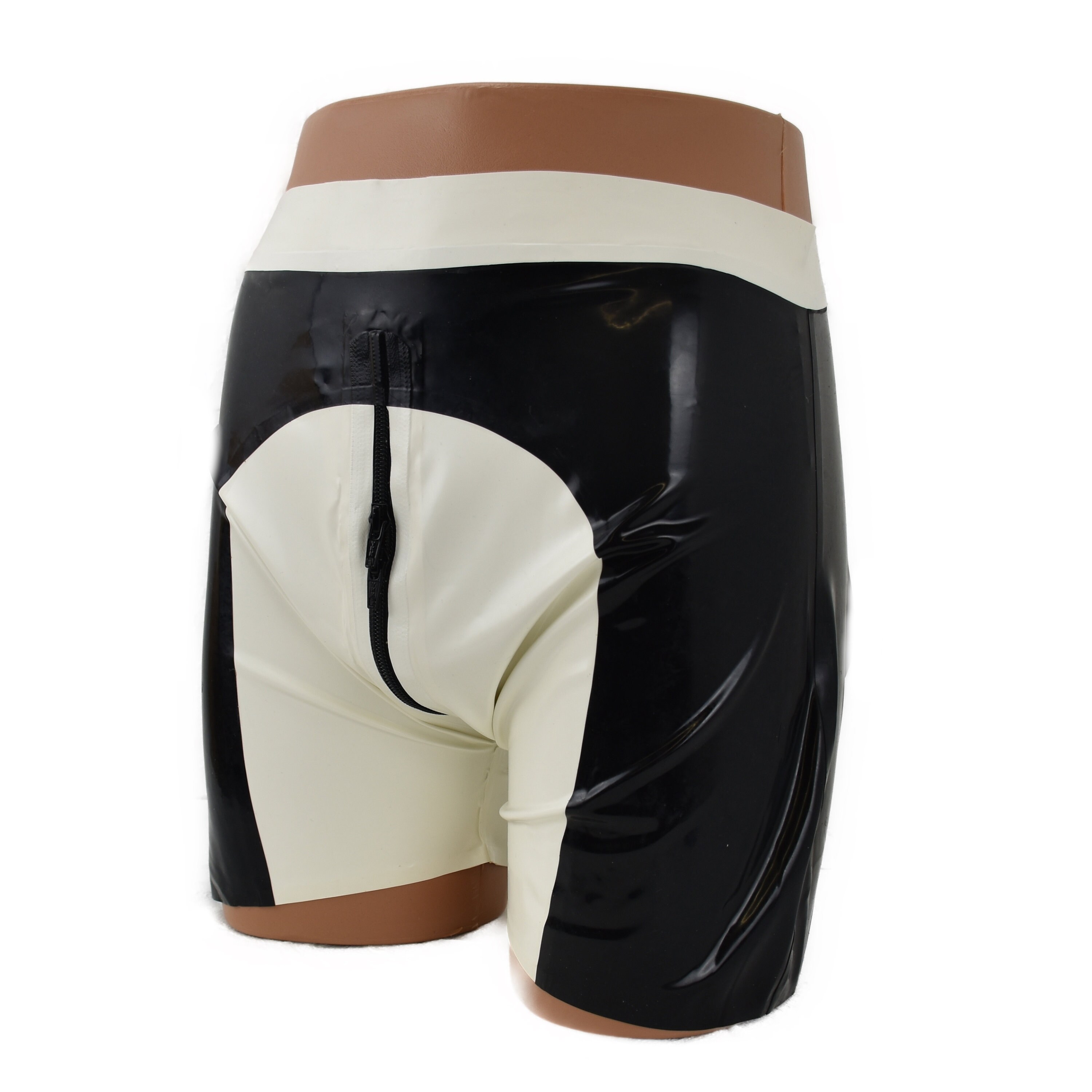 Buy Latex Shorts With Full Zip Handmade 0.4 Mm Size M 3783 Online