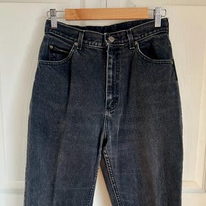 Vintage Lee Black Mom Jeans Size 4 | Washed Black High Waisted Jeans