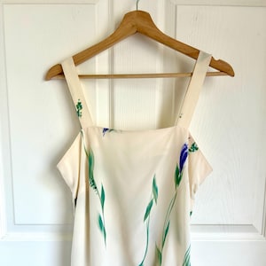 Vintage Seidenblumen Hemdchen Größe S | Ärmellose Bluse