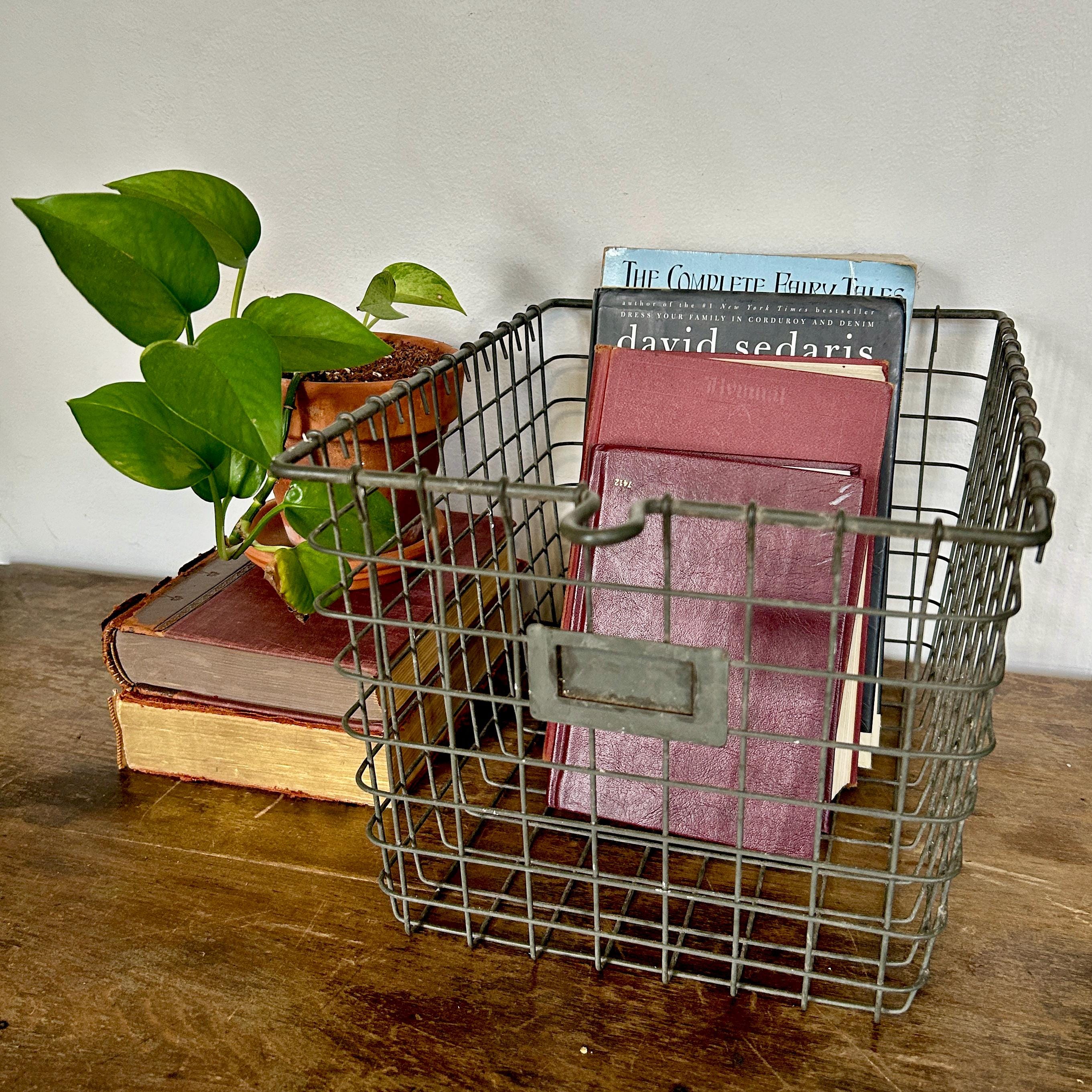 Vintage Milk Crate Wire Basket - Etsy Canada