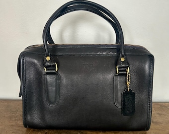 Vintage Coach No. 6539 Black Leather Slim Satchel | Vintage Coach