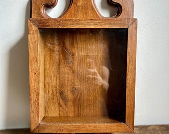 Antique Wall Mounted Knife Rack | Hanging Wooden Knife Holder | Kitchen Storage