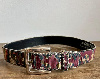 Vintage Southwestern/ Aztec Designed Leather Belt. GUC! - Etsy display picture 3