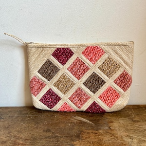 Vintage 80&#39;s Straw Clutch | Vintage Handbag