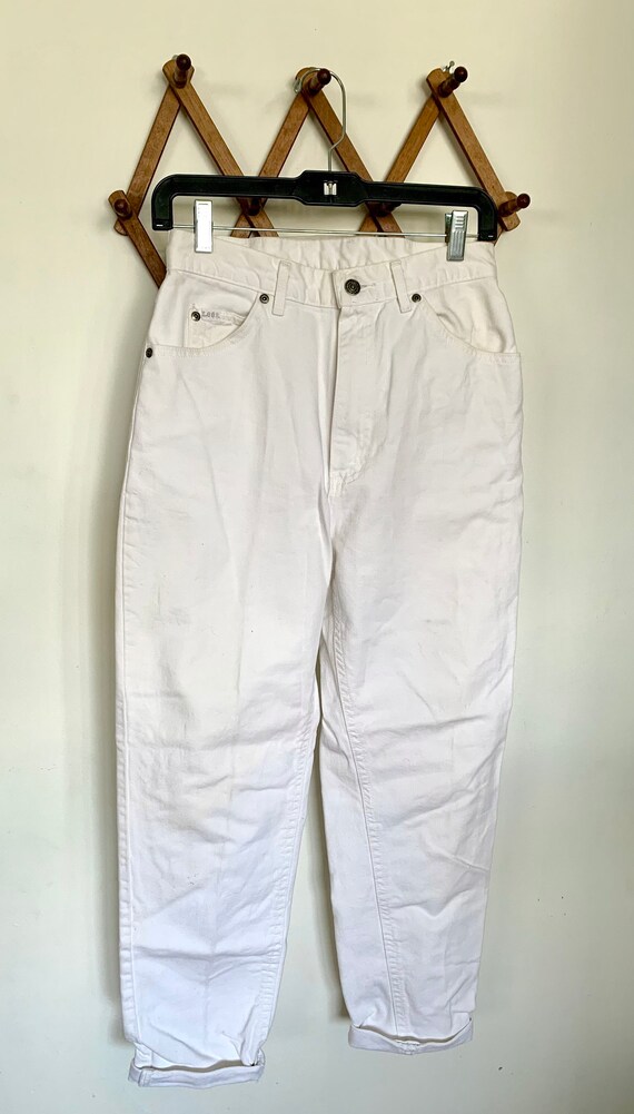 90's White Lee Mom Jeans Sz 10P - image 2